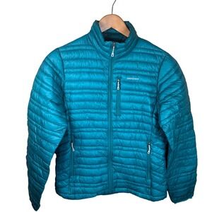 Patagonia Ultralight Down Jacket Womens Small Aloe Green Puffer Coat Gorpcore